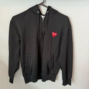 Comme Des Garçon Play Black Zippered Jacket